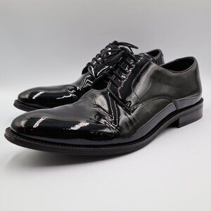 The Black Tux Black‎ Patent Leather Shoes Men's Size 12 SH001 H
